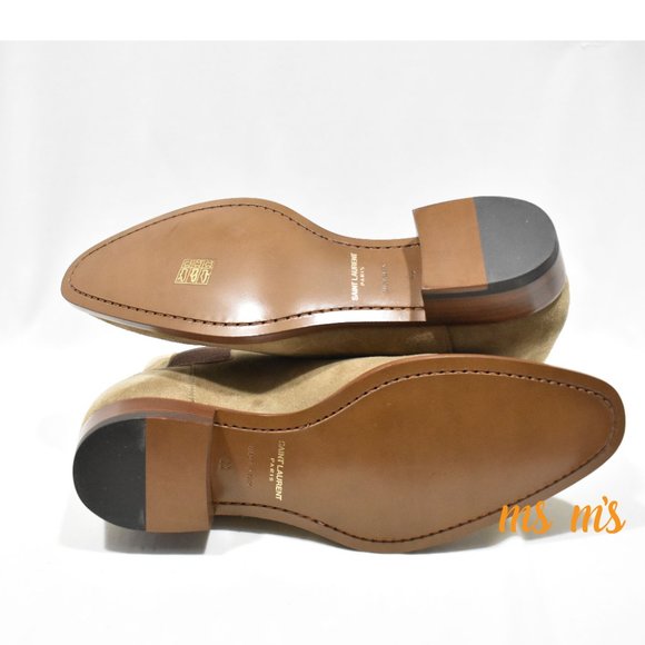 NIB Yves SAINT LAURENT YSL Brown suede Wyatt Boots - Picture 6 of 8